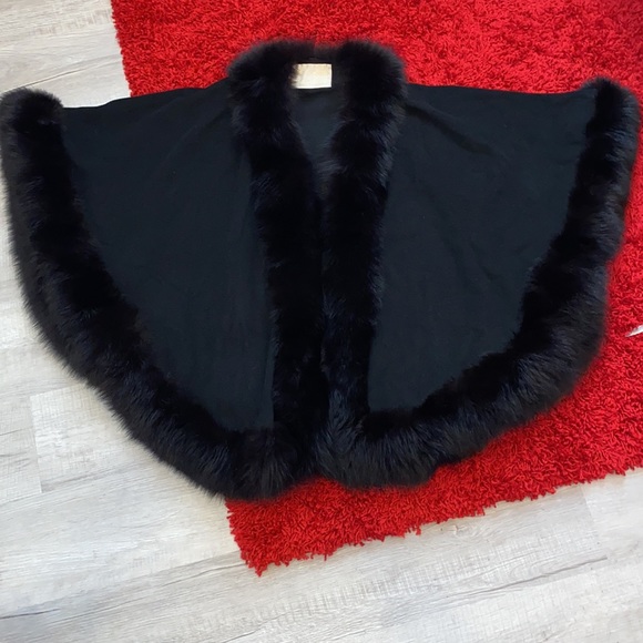 Real Fox & Cashmere / Wool cape! It’s incredible! - Picture 8 of 15